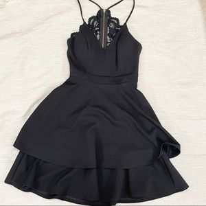 B. Darlin Little Black Layered Dress Size 5/6